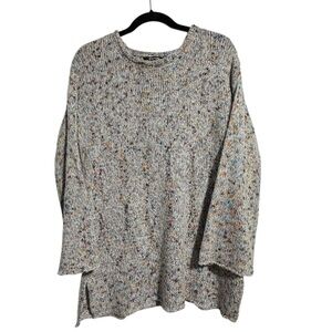 Orange Fashion Village Knit Sweater – One Size – Flare Sleeves – Side Slits